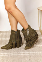 Load image into Gallery viewer, Legend Women&#39;s Tassel Wedge Heel Ankle Booties
