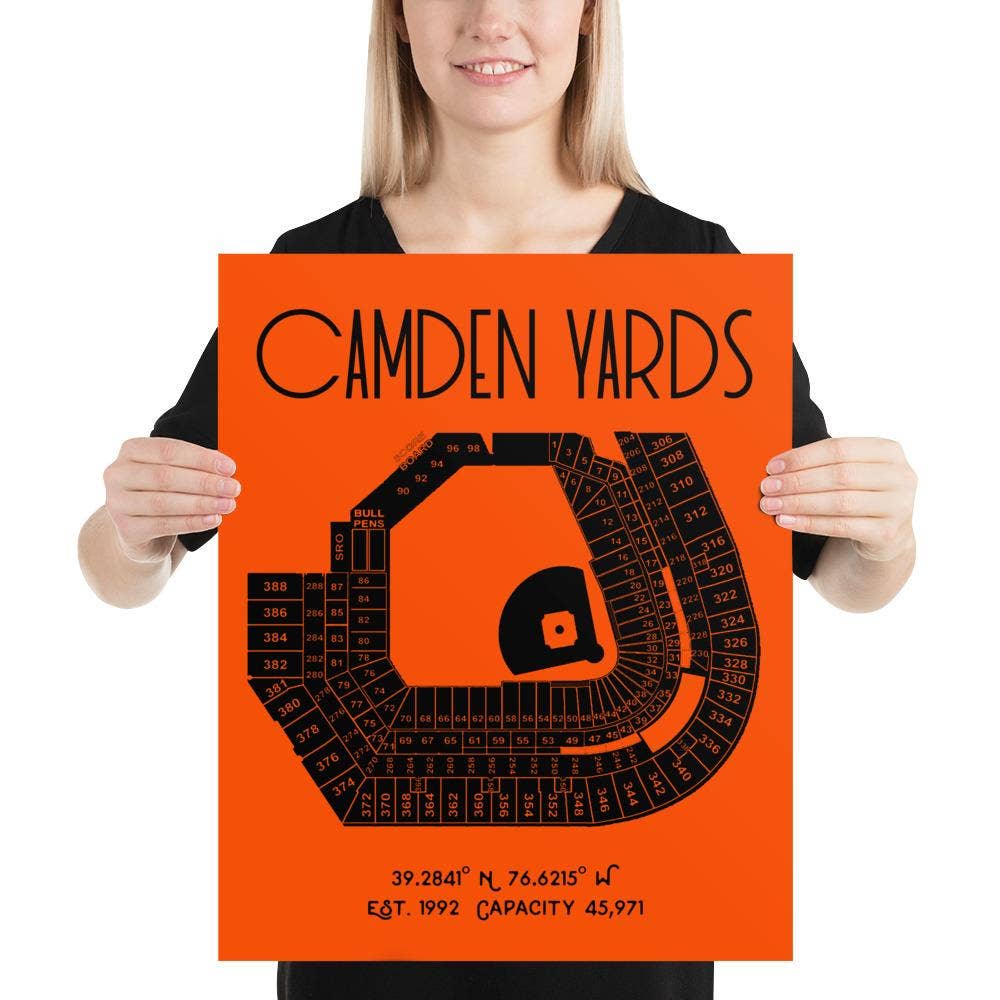 Baltimore baseball Camden Yards Stadium Poster Print 11x14