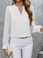 Load image into Gallery viewer, Notched Long Sleeve Blouse
