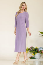 Load image into Gallery viewer, Celeste Full Size Round Neck Midi Dress
