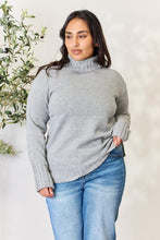 Load image into Gallery viewer, Heimish Full Size Turtleneck Long Sleeve Slit Sweater
