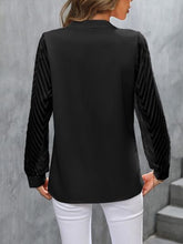 Load image into Gallery viewer, Notched Long Sleeve Blouse
