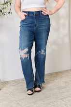 Load image into Gallery viewer, Judy Blue Full Size High Waist 90&#39;s Distressed Straight Jeans
