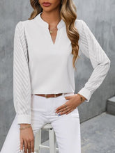 Load image into Gallery viewer, Notched Long Sleeve Blouse
