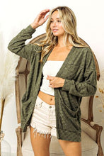 Load image into Gallery viewer, BiBi Checkered Long Sleeve Open Front Cardigan
