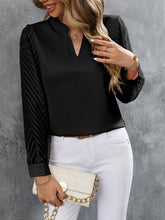 Load image into Gallery viewer, Notched Long Sleeve Blouse
