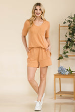 Load image into Gallery viewer, Celeste Full Size Rib Short Sleeve T-Shirt and Shorts Set
