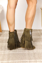 Load image into Gallery viewer, Legend Women&#39;s Tassel Wedge Heel Ankle Booties
