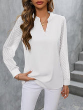 Load image into Gallery viewer, Notched Long Sleeve Blouse
