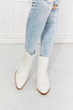 Load image into Gallery viewer, MMShoes Love the Journey Stacked Heel Chelsea Boot in White
