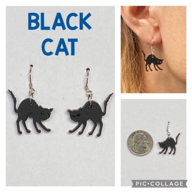 Black Cat Earrings