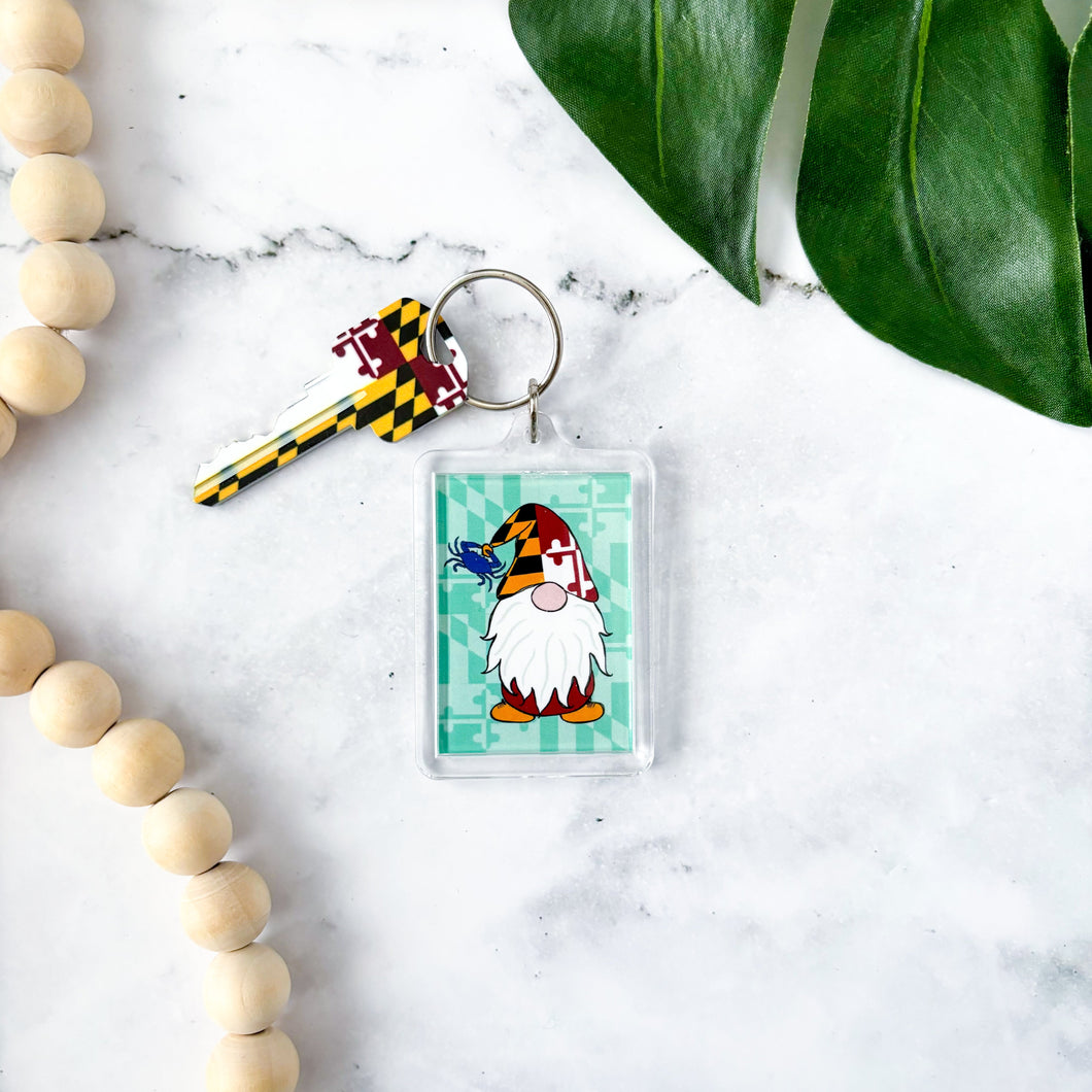 Maryland Garden Gnome Keychain