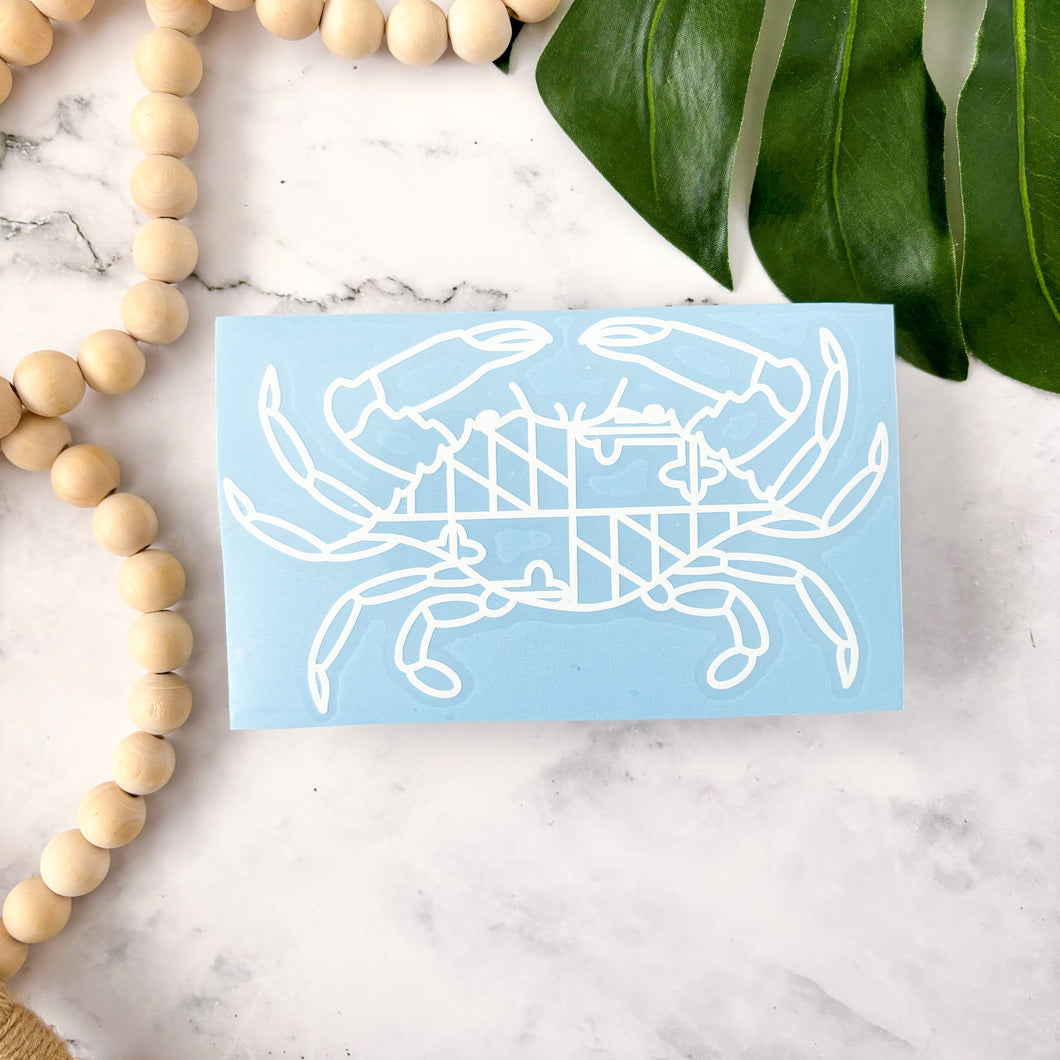 Maryland Flag Crab Decal