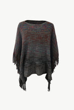 Load image into Gallery viewer, Round Neck Fringe Detail Poncho
