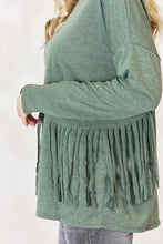 Load image into Gallery viewer, Celeste Full Size Fringe Detail Long Sleeve Top
