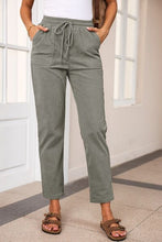 Load image into Gallery viewer, Drawstring Straight Pants with Pockets
