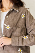 Load image into Gallery viewer, J.NNA Flower Pattern Corduroy Button Down Shirt
