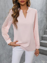 Load image into Gallery viewer, Notched Long Sleeve Blouse
