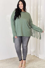 Load image into Gallery viewer, Celeste Full Size Fringe Detail Long Sleeve Top
