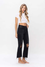 Load image into Gallery viewer, Vervet by Flying Monkey Vintage Ultra High Waist Distressed Crop Flare Jeans
