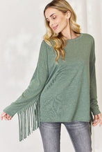 Load image into Gallery viewer, Celeste Full Size Fringe Detail Long Sleeve Top
