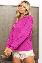 Load image into Gallery viewer, BiBi Round Neck Brushed Checker Top
