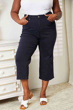 Load image into Gallery viewer, Judy Blue Full Size High Waist Tummy Control Garment Dyed Wide Cropped Jeans
