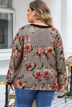 Load image into Gallery viewer, Plus Size Floral V-Neck Blouse
