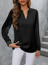 Load image into Gallery viewer, Notched Long Sleeve Blouse
