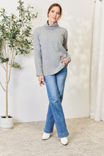 Load image into Gallery viewer, Heimish Full Size Turtleneck Long Sleeve Slit Sweater
