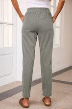 Load image into Gallery viewer, Drawstring Straight Pants with Pockets
