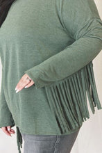 Load image into Gallery viewer, Celeste Full Size Fringe Detail Long Sleeve Top
