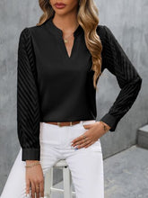 Load image into Gallery viewer, Notched Long Sleeve Blouse
