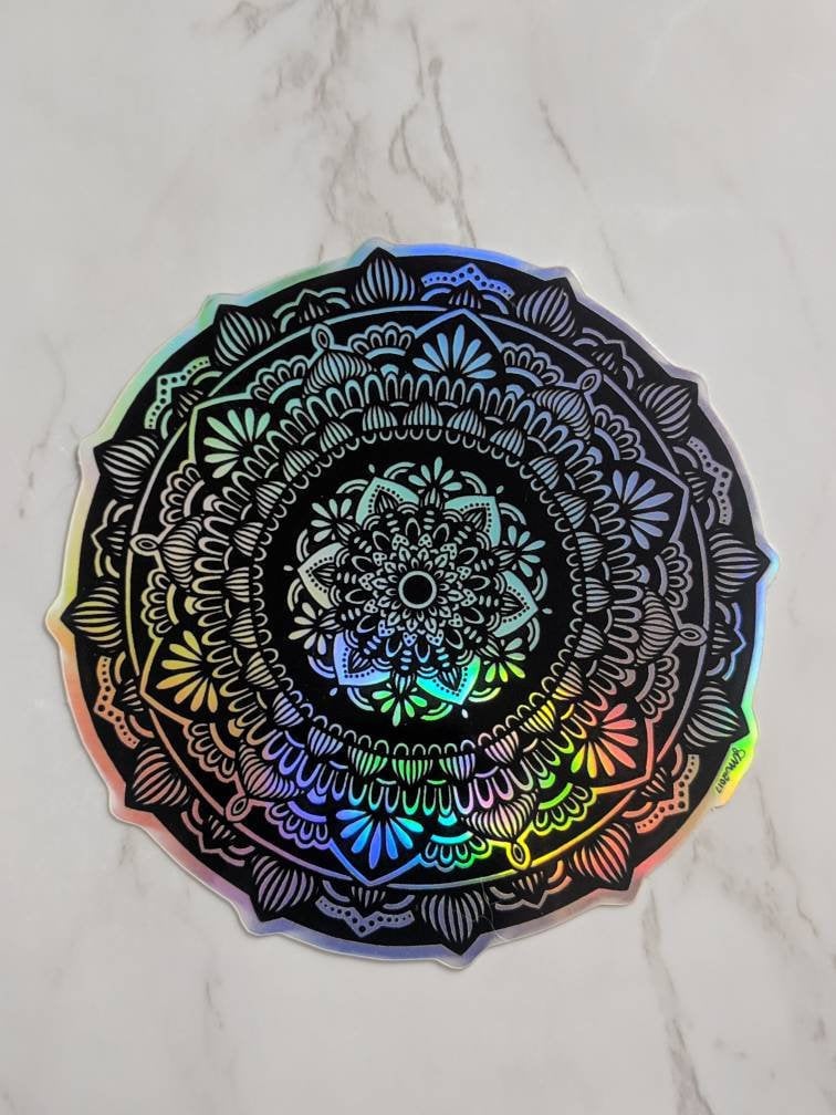 Holographic Mandala Sticker