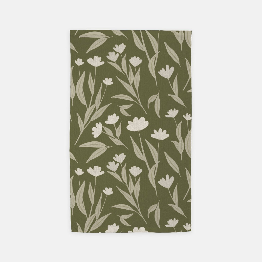 White Tulips Hand Towel