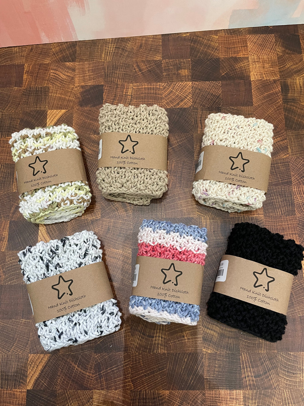 neutral color Knit Ecofriendly Dishcloths